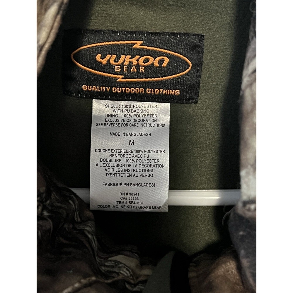 Yukon Gear Mens M Mossy Oak Break-Up Infinity Camo Hooded Jacket Green - Picture 4 of 12